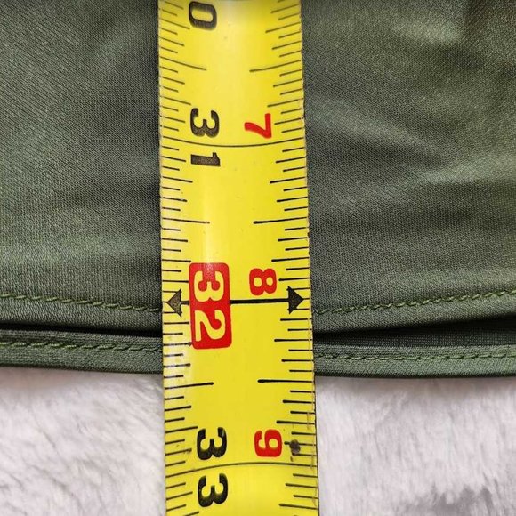 New women's S J Crew Gwyneth slip midi skirt in Utility Green - Picture 10 of 10